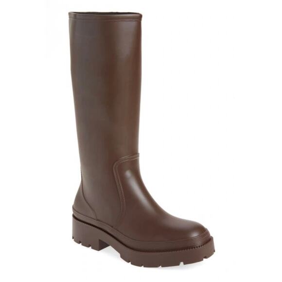 Jeffrey Campbell Rainpour Waterproof Rain Boots Brown Women’s Size 9 - Picture 1 of 12